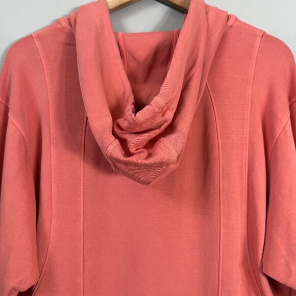 Athleta Sundown Hoodie Sweatshirt Pullover Women's Small Orange Coral Activewear - Picture 11 of 14